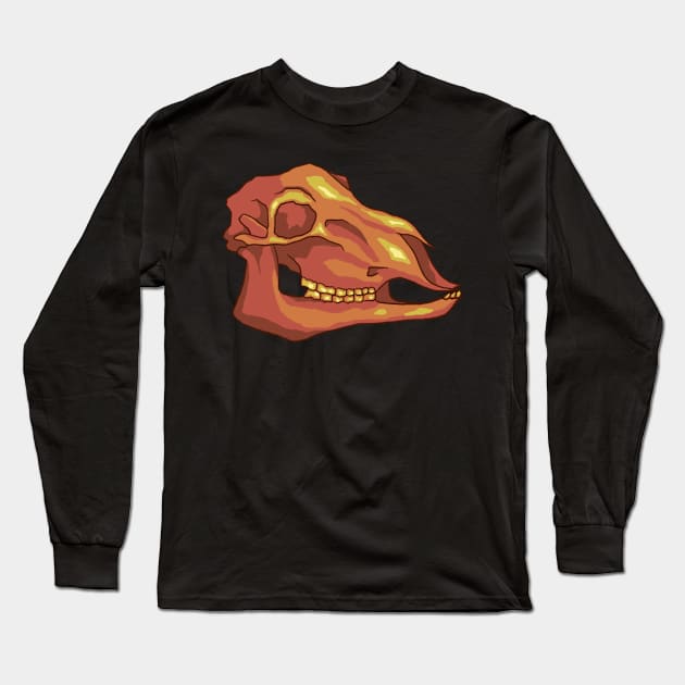 Neon Sheep Skull Long Sleeve T-Shirt by elfenthusiast